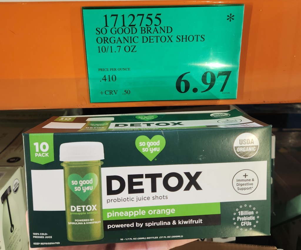 $6.97 So Good Brand Detox Shots at&nbsp;Costco